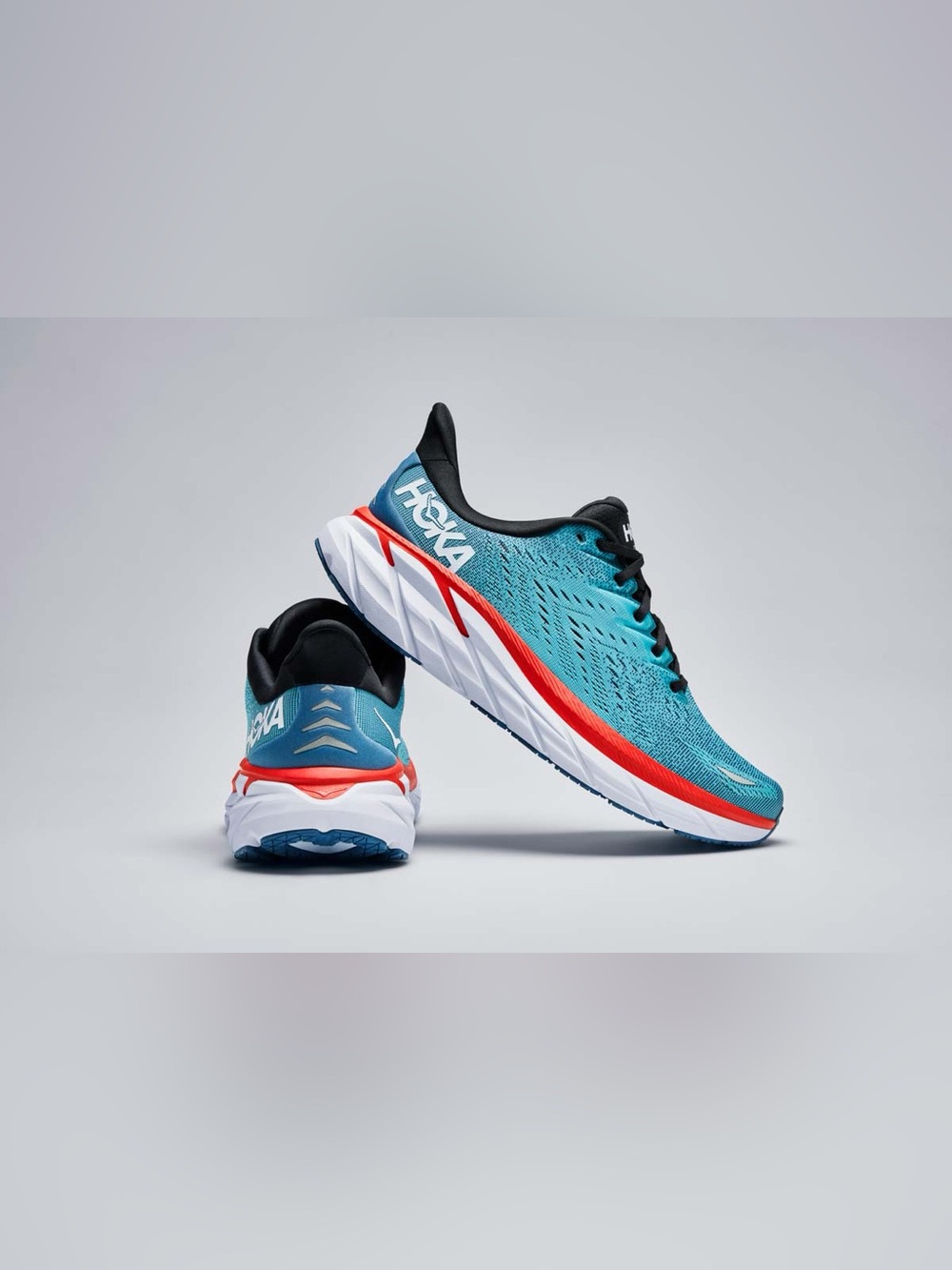 Hoka One One Clifton 8 Daily Trainer Men Size 12D Real Teal Aquarelle